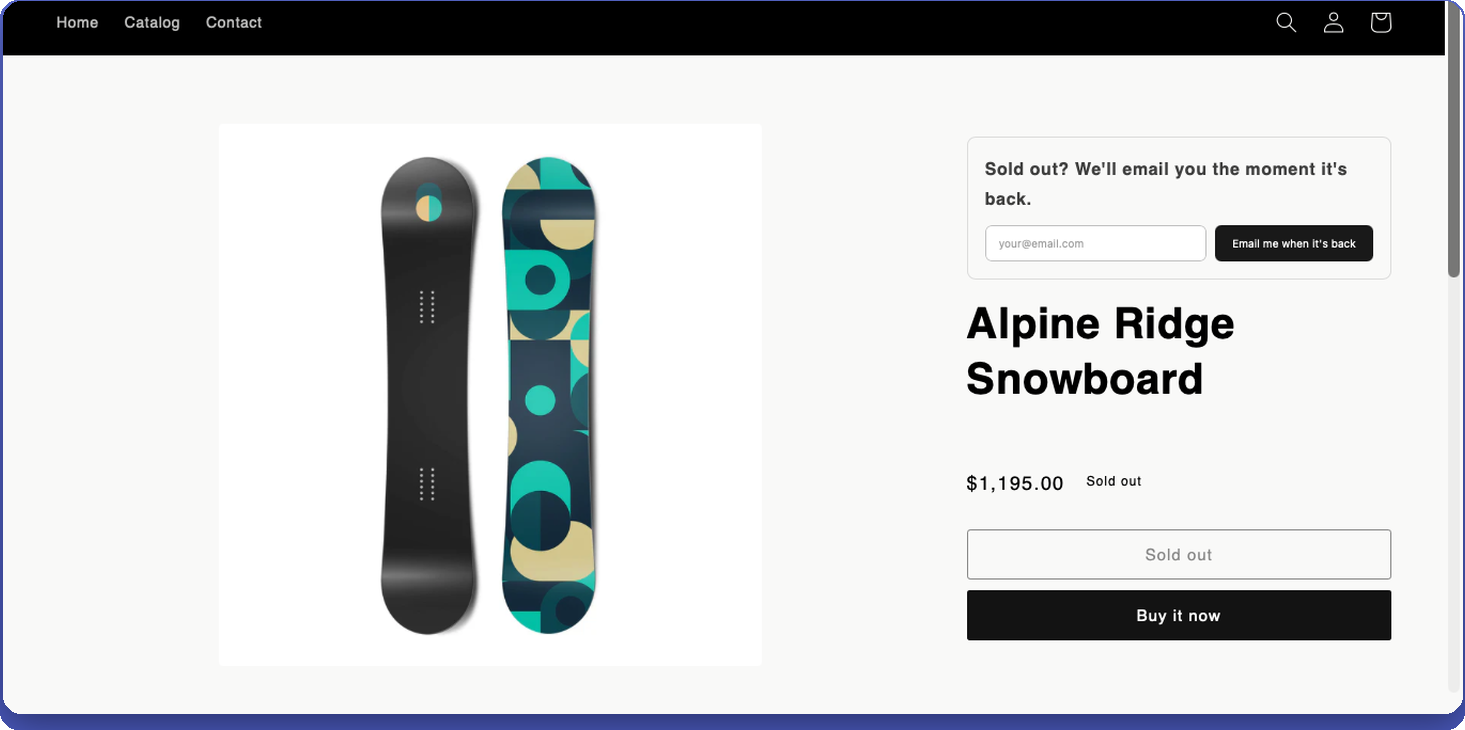 Capture demand on the product page